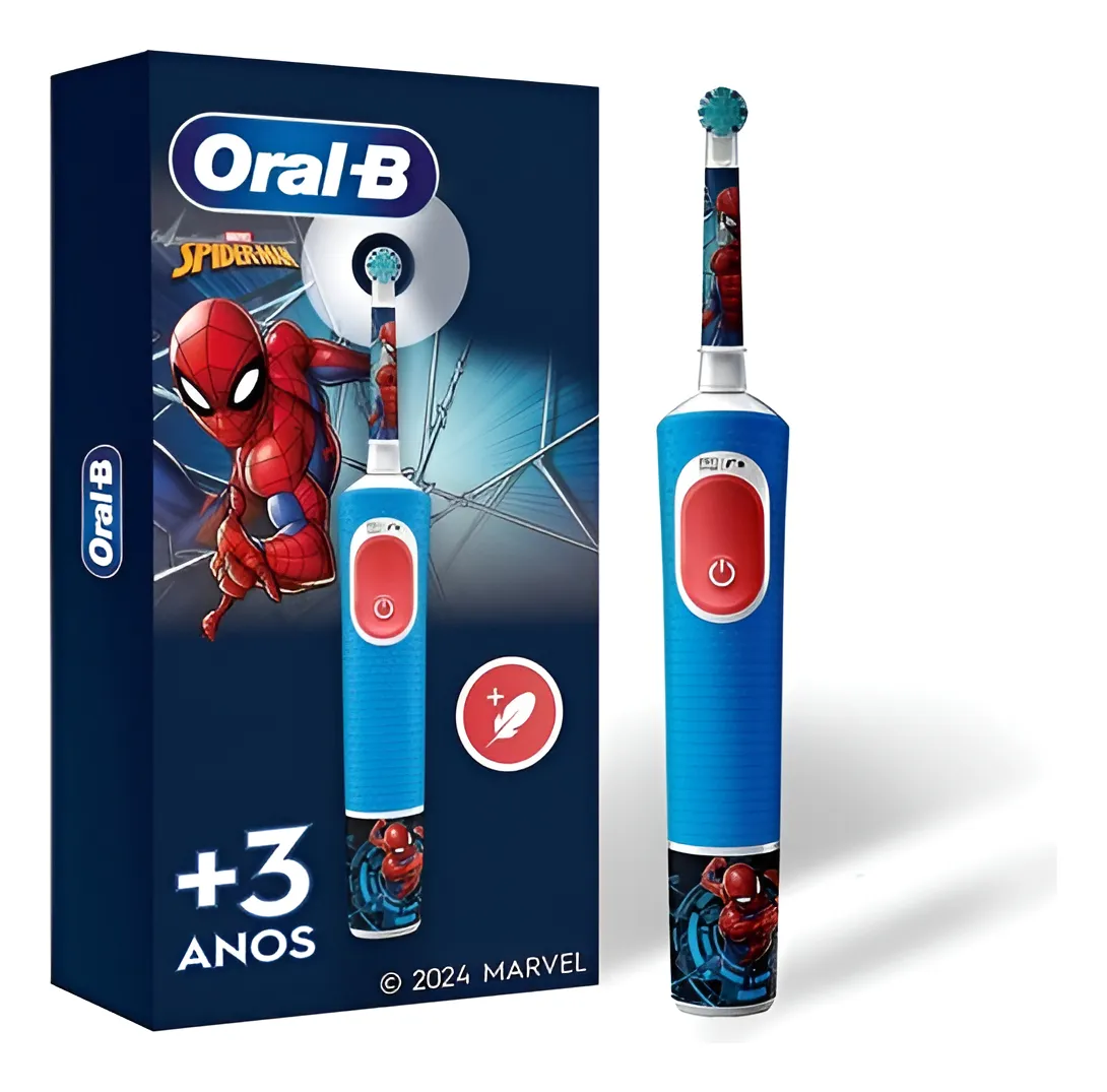 Escova de dentes elétrica infantil com Homem-Aranha Oral-B