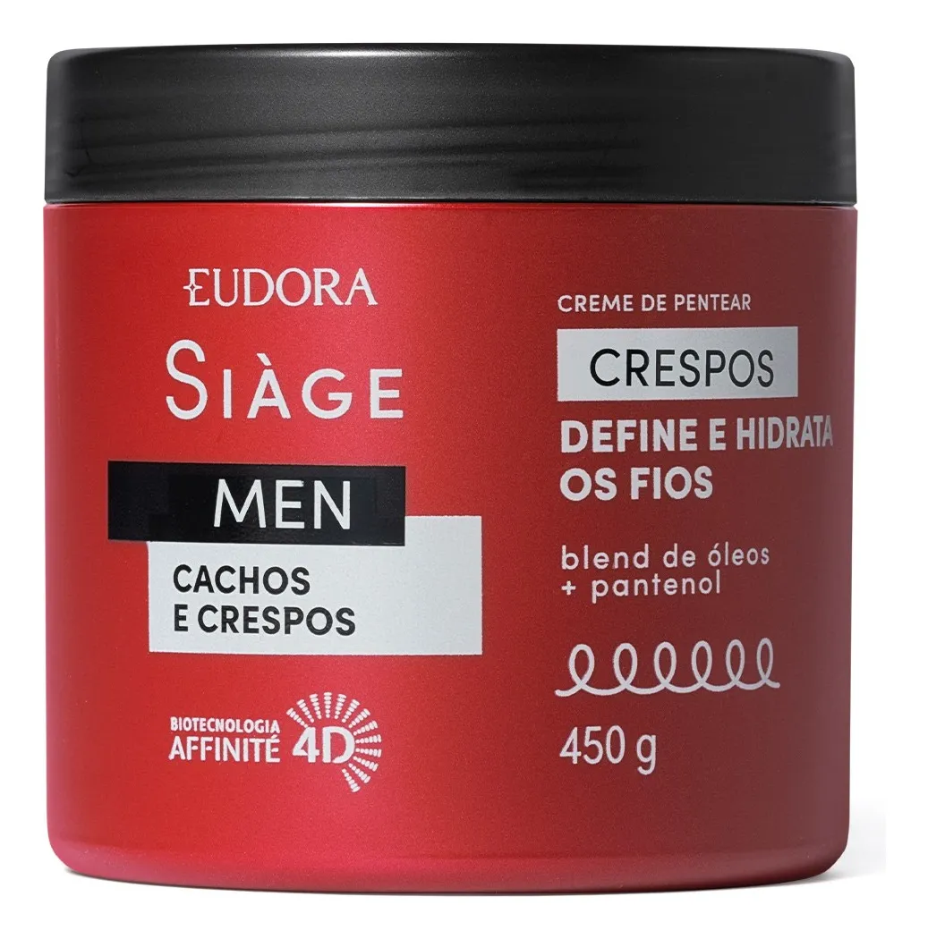 Eudora Siàge Men Creme de Pentear Cachos e Crespos
