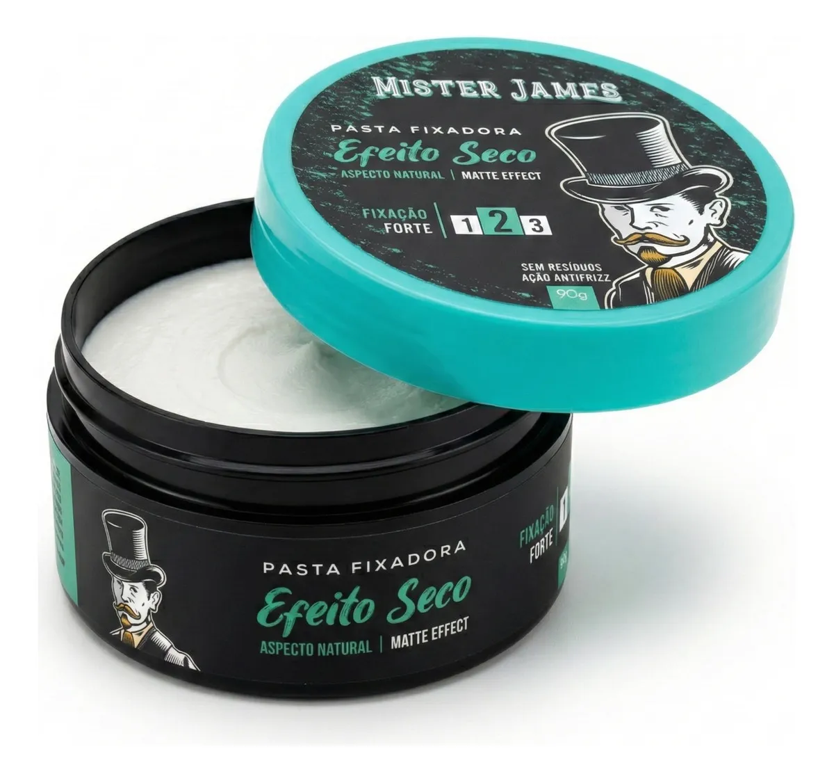 Pomada Para Cabelo Masculino Efeito Seco Matte Mister James