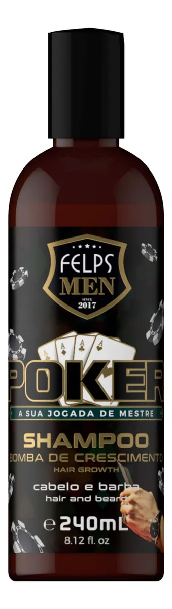 Shampoo Cabelo e Barba Poker Felps Men
